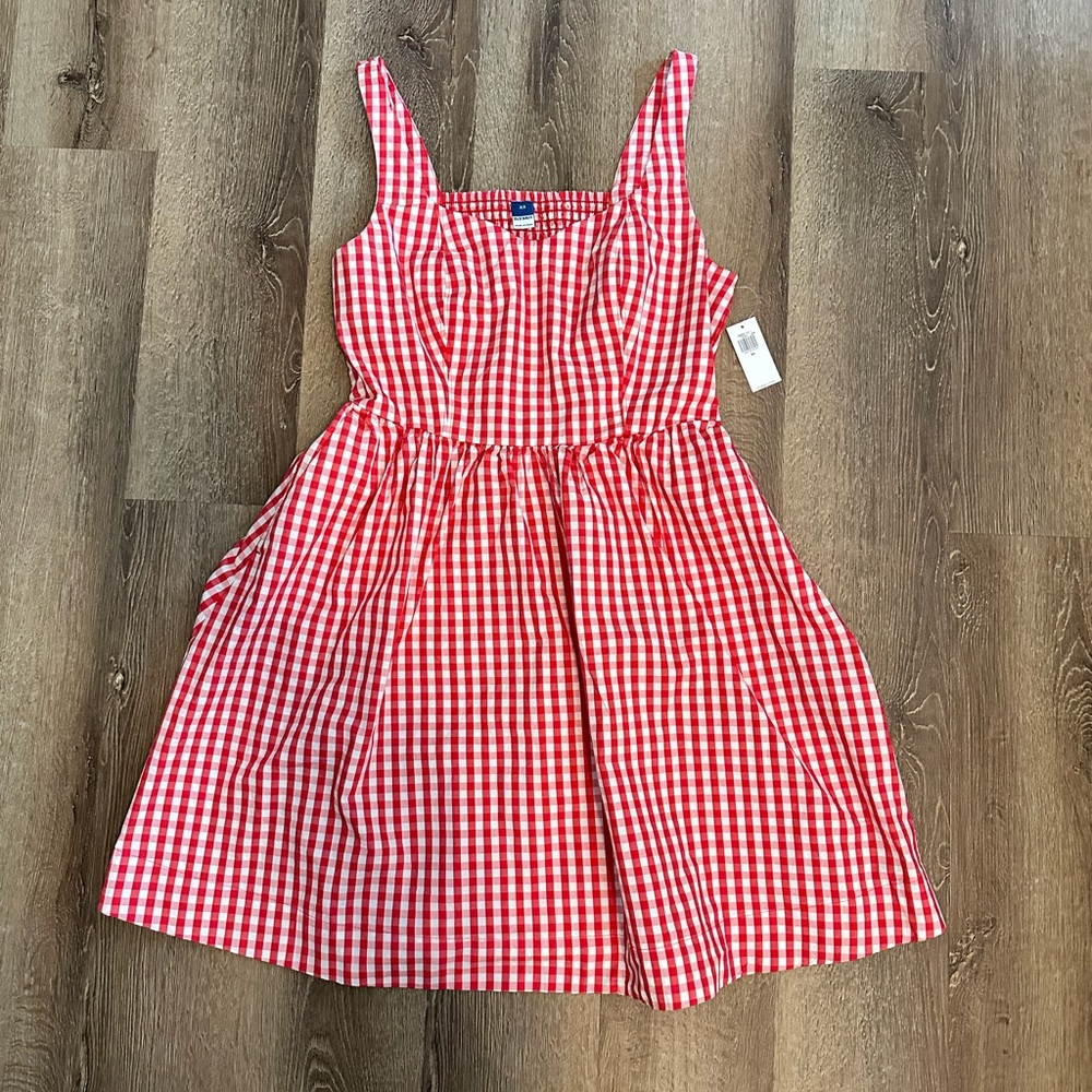 Old Navy Red Gingham Mini Dress